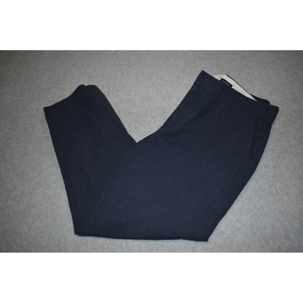 J.Crew Thompson Tapered Pants Mens 32x28 Navy Blue Cotton Chino Dress Trousers